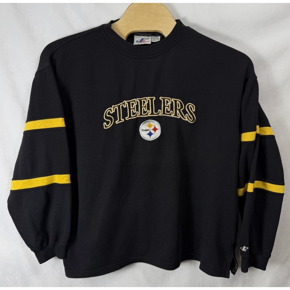 Vintage Pittsburgh Steelers Logo Athletic Crewneck Sweatshirt Men's Large